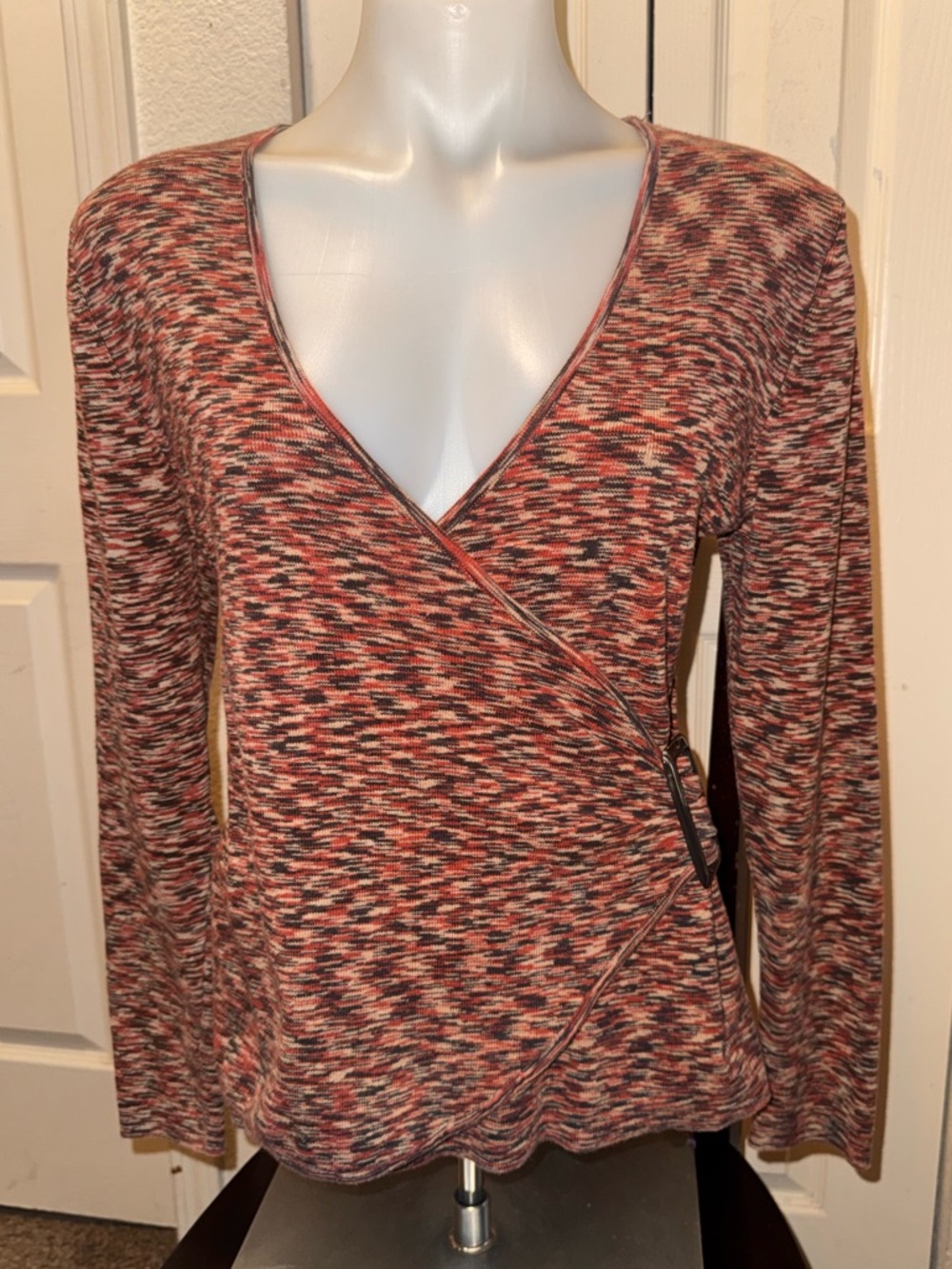 Apt. 9 Multi-Color Wrap Knit Top
